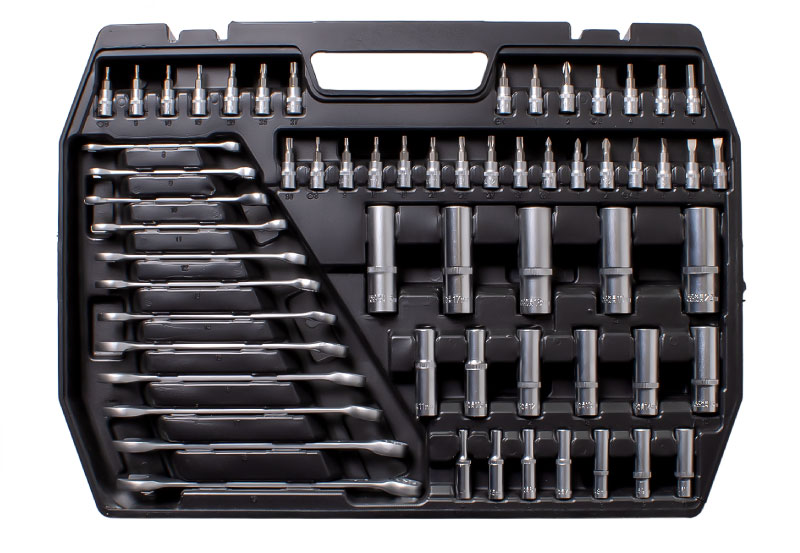 Werkzeugkoffer mit Trolleyfunktion gefüllt mit Werkzeug 299 tlg.