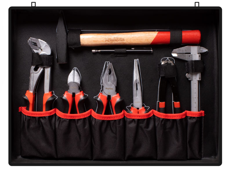 Werkzeugkoffer mit Trolleyfunktion gefüllt mit Werkzeug 131 tlg.