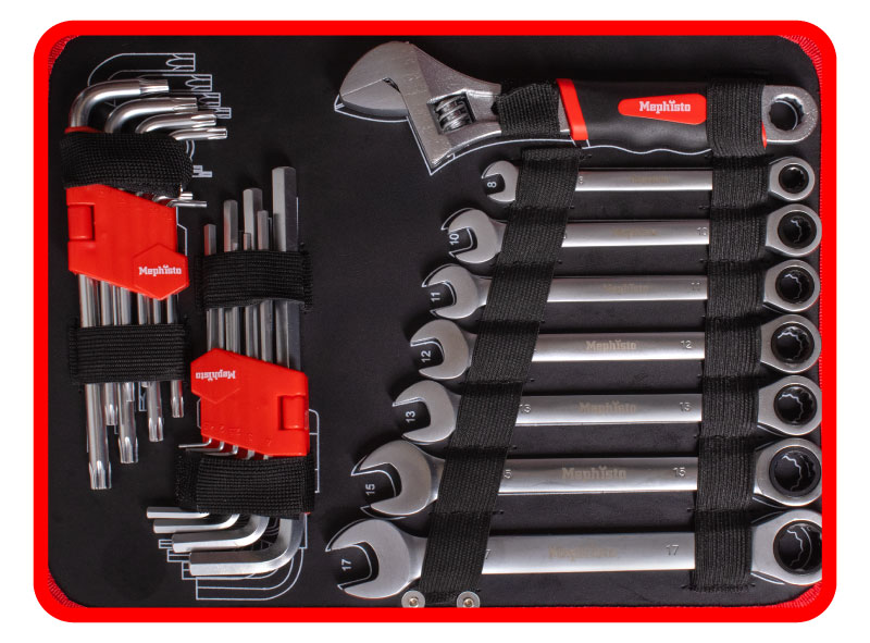 Werkzeugkoffer mit umfangreichem Werkzeug 104 tlg.