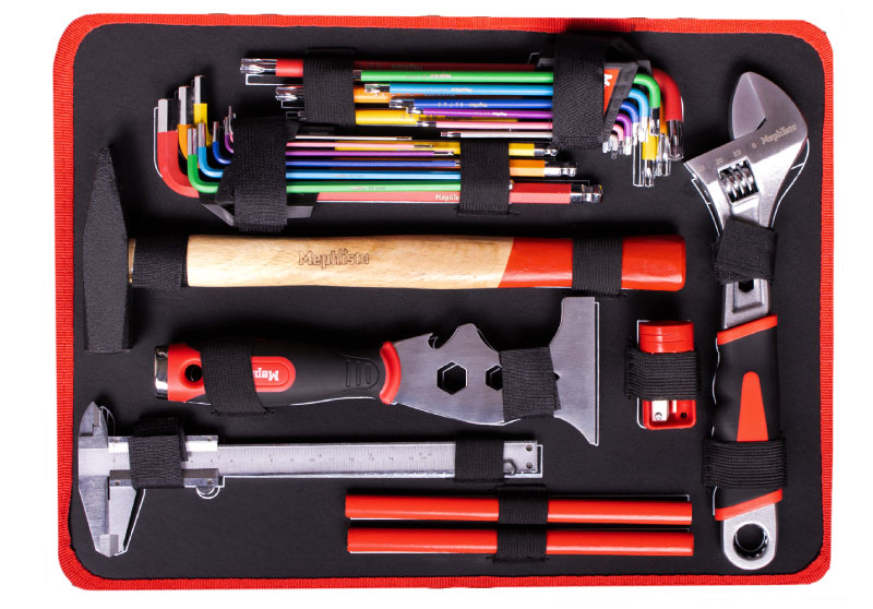 Werkzeugkoffer mit Trolleyfunktion gefüllt mit Werkzeug 299 tlg.