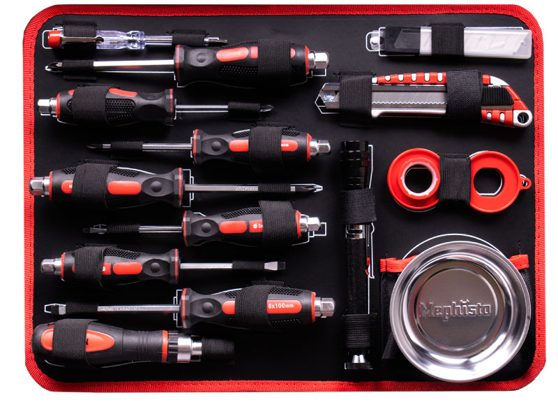 Werkzeugkoffer mit Trolleyfunktion gefüllt mit Werkzeug 299 tlg.